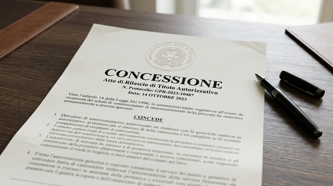 Documento di licenza ADM per operatore di scommesse online in Italia